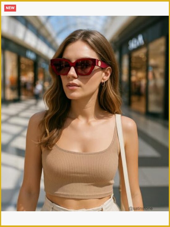 Polarized Cat Eye Sunglasses UV400 Protection Trendy Driving Daily main image 4